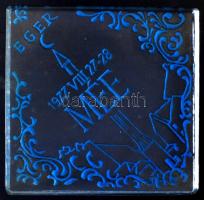 1977. "MÉE Eger - VIII. Vándorgyűlés" 4db különféle üveg csegely: tallér, poltura, fehér m...