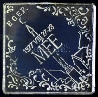 1977. "MÉE Eger - VIII. Vándorgyűlés" 4db különféle üveg csegely: tallér, poltura, fehér m...