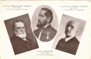 Ganz Works: András Mechwart, Kálmán Kandó, Ábrahám Ganz (fa)