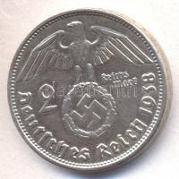 Német 3. Birodalom 1938A 2M Ag "Hindenburg" T:1-
German Third Reich 1938A 2 Marks Ag &quot...