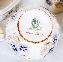 Zsolnay porcelán tétel: vadkacsa, tálkák, bonbonier, hamutartó, vázák összesen:7 db, hibátlanok, jel...