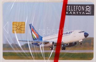 1992 Malév, 120 e. Matáv-telefonkártya eredeti csomagolásban