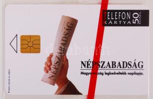 1992 Népszabadság, 50e Matáv-telefonkártya eredeti csomagolásban