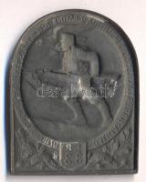 Osztrák-Magyar Monarchia 1917-1918. "K.u.K. II. Lipót 33. Gyalogezred" cink sapkajelvény (...