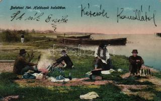 Balaton, Halászok halsütése, Divald & Monostory