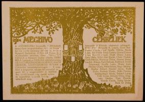 1921 Meghívó a Céhbeliek festmény kiállítására