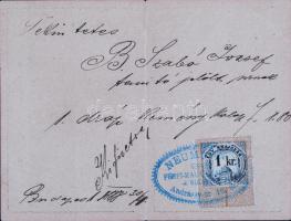 Budapest VI. Andrássy út Neumann J. kalapbolt reklámnyomtatvány számlaként felhasználva