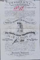 cca 1860 Budapest V. Swoboda órakereskedés a Saturnushoz reklámnyomtatvány számlaként felhasználva