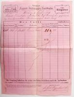 cca 1870 Vasúti fuvarlevél Poroszország-Vác