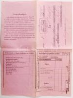 cca 1870 Vasúti fuvarlevél Poroszország-Vác