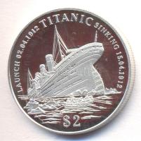 Kiribati 1998. 2$ Ag "Titanic elsüllyedése" T:PP Kiribati 1998. 2 Dollars Ag "Titanic sinking" C:PP