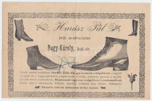 1907 Nagykároly Kárász cipész reklámos számla