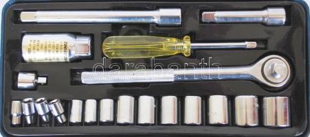 Dugókulcs készlet, eredeti fém dobozában, h:28 cm