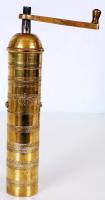 Réz úti kávédaráló /  Brass travel coffee grinder, 22cm
