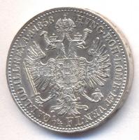 Ausztria 1858A 1/4Fl Ag "Ferenc József" T:1-,2 karc
Austria 1858A 1/4 Florin Ag "Fran...