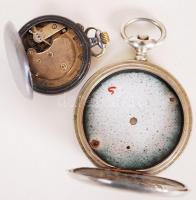 2db erősen hiányos zsebóra / 
2 old pocket watches with missing parts
