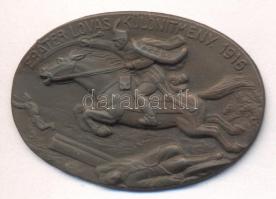 Osztrák-Magyar Monarchia 1916. "Fráter Lovas Különítmény" bronzolt cink sapkajelvény (33x48mm) tű nélkül T:2 Austro-Hungarian Monarchy 1916. "Fráter Cavalry Troop" brass-plated zin cap badge (33x48mm) without pin C:XF