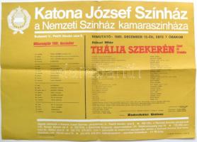 1947-1981 3 db színházi plakát, egyiken kis szakadás  42×28-52×60 cm