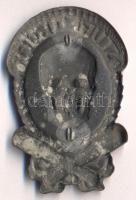 Osztrák-Magyar Monarchia 1914-18. "STURMTRUPP - Rohamcsapat" cink sapkajelvény (55x31mm) h...