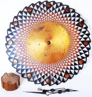 Weimar electronic réz falióra, leszerelt mutatókkal, hiányos szerkezettel, d:29 cm