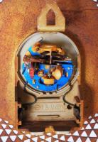 Weimar electronic réz falióra, leszerelt mutatókkal, hiányos szerkezettel, d:29 cm