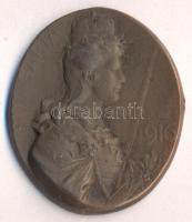 Osztrák-Magyar Monarchia 1916. "Hungária Dez 30" tombak sapkajelvény (37x32mm) tű nélkül T:2- Austro-Hungarian Monarchy 1916. "HUNGARIA Dez 30" tombac cap badge (37x32mm) without pin C:VF