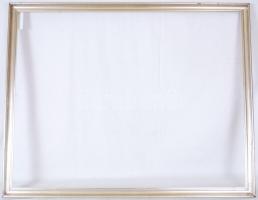 Ezüst nagy fa képkeret, belső:90×70 cm, külső 96×76 cm