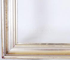 Ezüst nagy fa képkeret, belső:90×70 cm, külső 96×76 cm