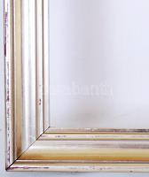 Ezüst nagy fa képkeret, belső:90×70 cm, külső 96×76 cm