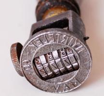 Régi, fanyelű, "MÁV Nyírtelek" köriratos dátumbélyegző