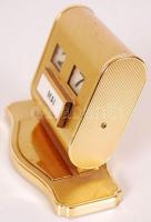 Retró, fém, asztali mechanikus naptár / 
Retro calendar, 7x9cm