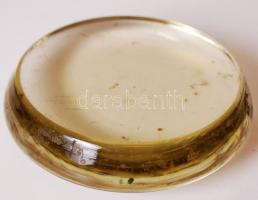 Régi üveg levélnehezék / 
Glass letter weight, d: 10cm