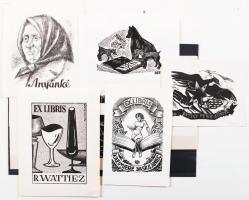 Ex libris gyűjtemény neves művészektől 10 db