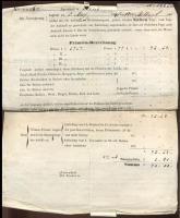 Szeged 1848. "Allgemeinen Assecuranz in Triest" biztosítási számla T:III