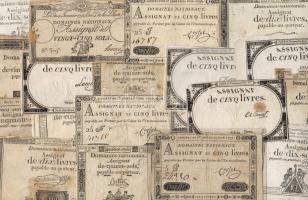 Franciaország 1792-93. 28db "Assignata" bankjegy T:III,III/IV,IV benne ragasztottak is. Ritkán ajánlott tétel!!