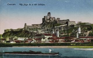 Trencsén Vág riverside, castle