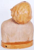 cca 1930 Női akt, kerámia lámpatest (talapzaton egy-két lepattanás) / 
Female nude, ceramic lampshad...