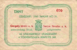 Szekszárd 1945. 1P T:I-