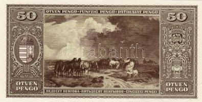 1945. 50P Csak hátoldali nyomat papírráncokkal! T:II+ Csak egyszer hajtva, de nem törve! R!