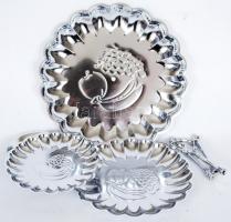 Összeszerelhető 3 szintes fém  kínálótálca, eredeti dobozában / 3 tier food dish