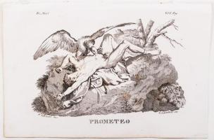 Prometeo. Rézmetszet az 1823-ban Milánóban kiadott Dizionario d'ogni mitologica e antichita vol. V illusztrációi közül, 15x23 cm