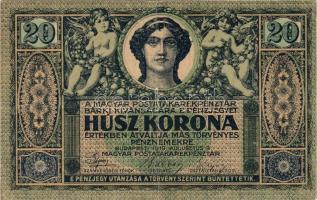 1919. augusztus 20K erősen elcsúszott sor és sorozatszámmal T:II