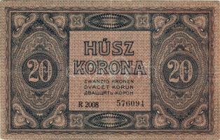 1919. augusztus 20K erősen elcsúszott sor és sorozatszámmal T:II