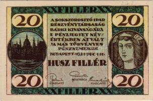 1921. Sokszorosító Ipar RT. 20f T:I