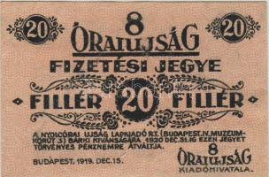 1920. "8 Órai Újság" 20f T:II