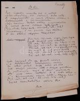 Karinthy Frigyes (1887-1938) "Az óra" című költeményének autográf kézirata 2 lapon