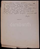 Karinthy Frigyes (1887-1938) "Az óra" című költeményének autográf kézirata 2 lapon