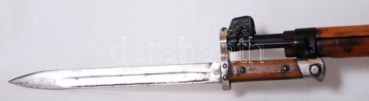 I. világháborús Steyr-Mannlicher 1895 M95-ös fegyver. Budapestan gyártott, szuronnyal. Hatástalaníto...