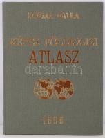 1906 Kozma Gyula: Képes földrajzi atlasz. Sok litho képpel. Restaurált több lapja,. Igényes modern k...