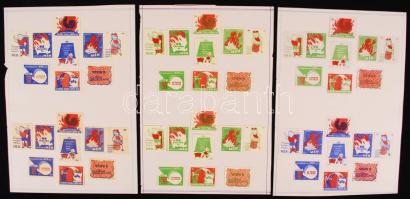 kb 500 darabos magyar gyufacímke gyűjtemény lapokon